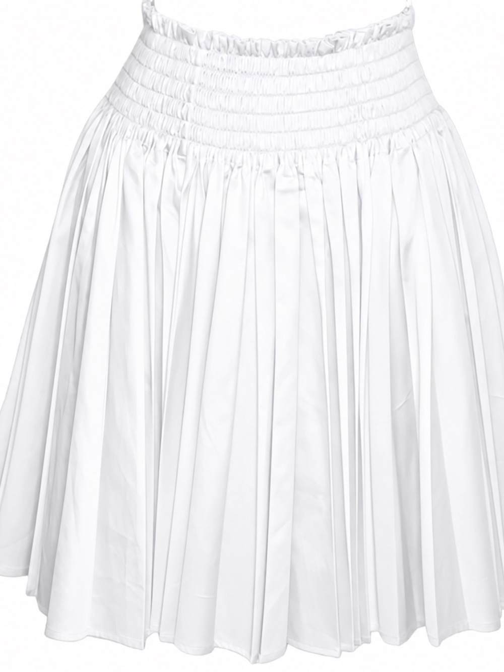 Rebecca Taylor White Smocked Pleated Mini Skirt
